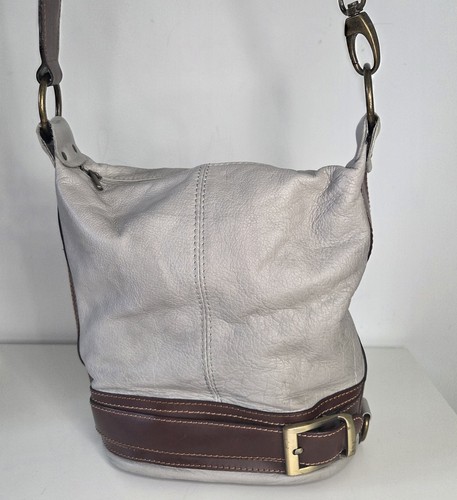 Genuine leather hobo bucket - leather,