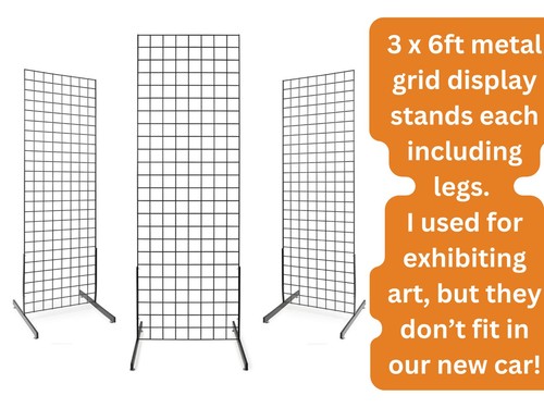 6ft metal gridwall - 3x, display