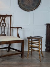 Victorian Tiled-Top Bamboo Table - Minton Hollins & Co.