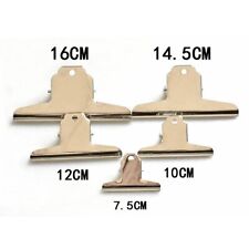 2PCS Bulldog Clips Stainless Steel Clamp Hinge Large Strong Office Supplies New