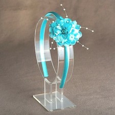 Flowers Headband Pink,Red,Light Blue,Navy,Ivory with Pearls Floral Bow Hair Band