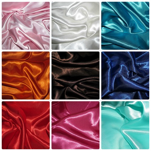 Satin silky fabric plain dress - plain,