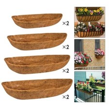 Hanging Basket Coco Fibre Garden Wall Flower Coir liners Set of 2 .