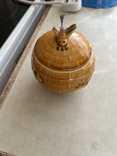Vintage ceramic honey pot - honey,