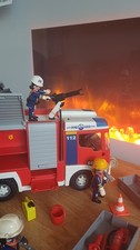 Playmobil Fire Engine with lights and accessories
