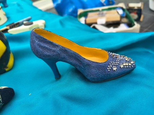 Miniature blue shoe just - miniature, the