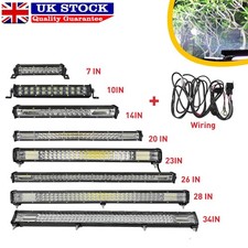 12V 24V LED Work Light Bar Flood Spot Lights Driving Lamp Offroad Car Truck SUV
