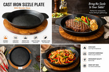 Cast Iron Sizzler Plate Round