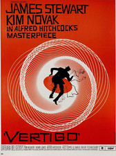 Large Framed "Vertigo" Film Poster - Saul Bass Design - 1958