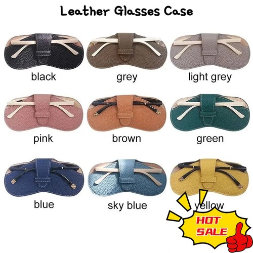 Slim leather glasses case - slim,