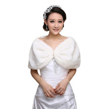 Shawl Capelet Plush Wrap Shrug Cape Wedding Party Women Faux Fur Bolero