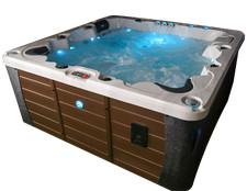 DEMO 2022 Erie 6-Person Hot Tub Spa 44 Jet Aromatherapy LEDs Bluetooth Waterfall