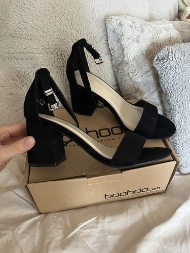 Black low block - , suede