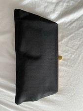 Vintage 1940 clutch bag black - clutch,