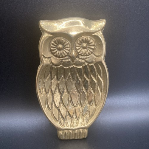 Vintage brass owl trinket - vintage,