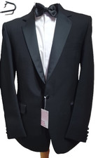 Torre @ David White suits Southend Mens Black Tuxedo Dinner suit JACKET Ch38"L