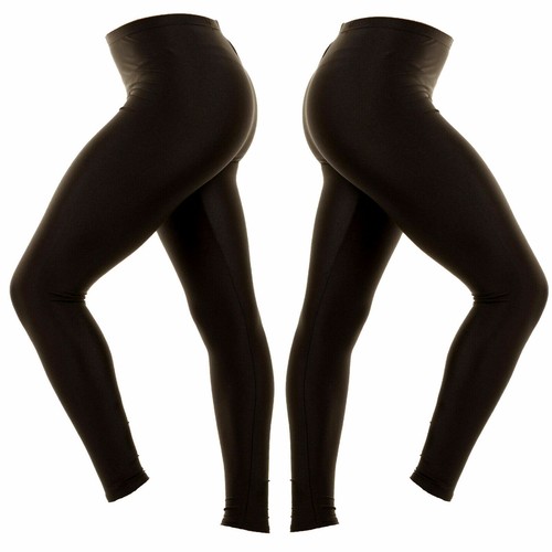 Girls shiny footless leggings - shiny,