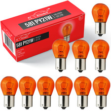10 x 581 Amber 12V 21W PY21W