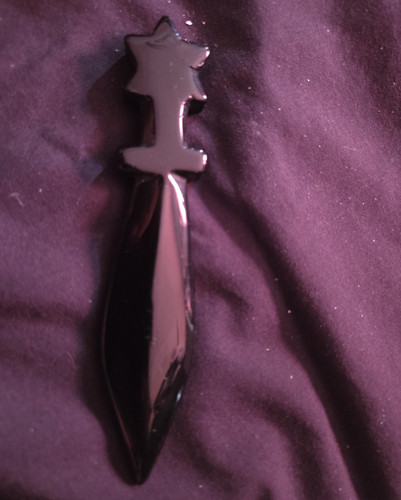 Black wiccan dagger athame - black,