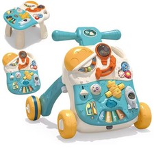 3 in 1 Baby Walker Sit-to-Stand Learning Push Walker Activitywith Music & Lights