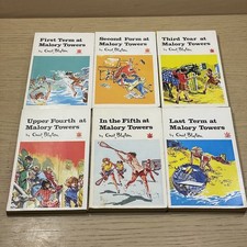 Enid Blyton MALORY TOWERS Complete Set 6 books 1960s Vintage paperbacks
