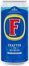 Fosters lager can sticker - can,