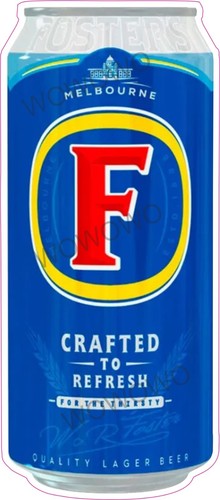 Fosters lager can - lager, sticker