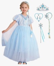  Girls Princess Snow Ice Queen Costumes 