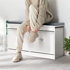 Wooden Shoes Cabinet Bench