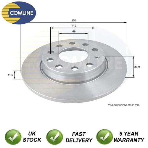 Brake disc rear comline fits - brake,