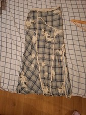 Zara collection checked midi skirt