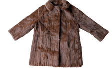 vintage ladies real fur coat -