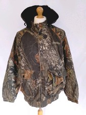 FIELDSTAFF MOSSY OAK CAMOUFLAGE HUNTING FISHING JACKET MENS MEDIUM GOOD