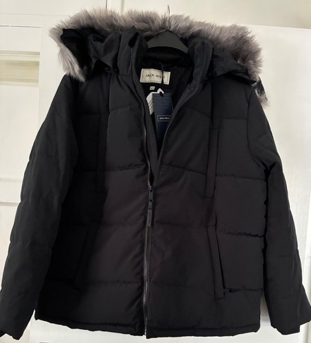 Jack wills black hooded coat - jack,