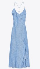 Zara Light Blue Linen blend