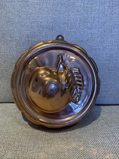 Vintage Copper Jelly Chocolate Mould Apple Design