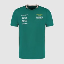 Aston Martin F1 Team Official BOSS T-Shirt Tee Jersey Green 2025