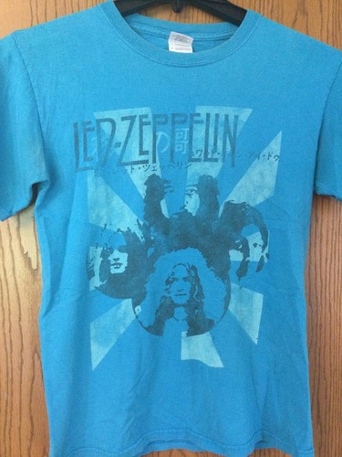Led zeppelin turquoise shirt - led,