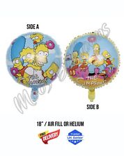 The Simpsons 18” Foil Balloon Helium or Air Fill Birthday Party Decor UK Seller