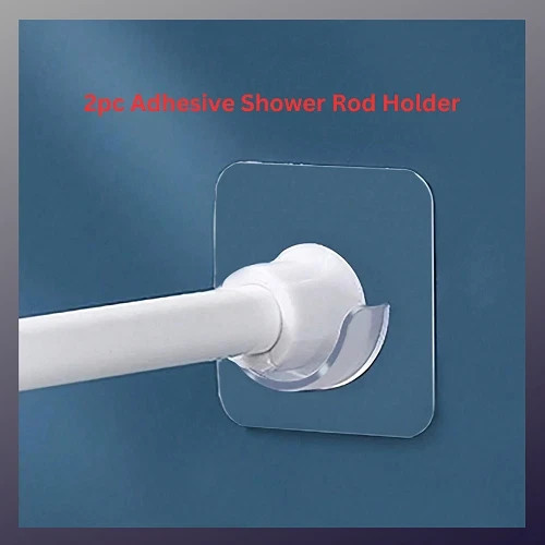 10pc adhesive shower rod - 2/10pc,