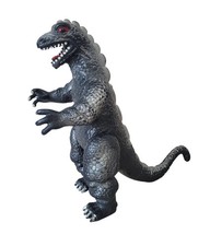 VINTAGE BOOTLEG GODZILLA FIGURE 9” BLACK SILVER 