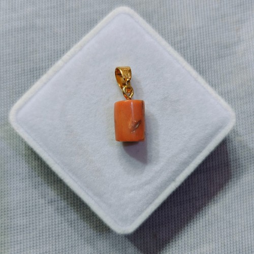 Natural orange coral - natural, barrel