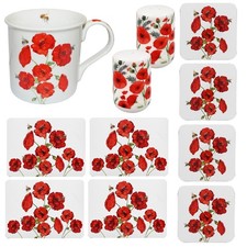 Poppy Placemats, Coasters