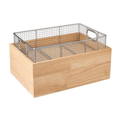 Wooden food display box - display, brown