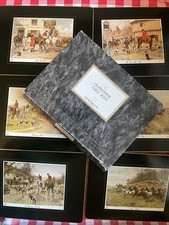 Horse & Hounds Hunting Country Scenes Vintage Clover Leaf Table Place Mats  READ