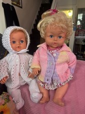 2 X Tiny Tears Baby Dolls With Additional Clothes