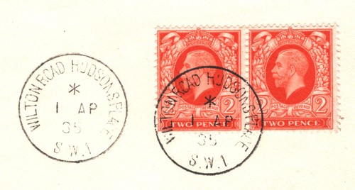 Kgv air mail 1935 cover - gb,