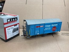KISS LGB G GAUGE FREIGHT CAR WAGON COVERED CARGO CAR DOMIZIL RHB BLUE NICE !