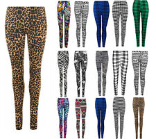 Women Ladies Full Length Printed Legging Jeggings Stretchy Pants Skinny Leggings