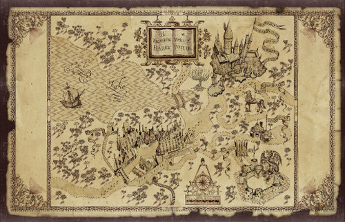 Harry potter map poster - potter, print